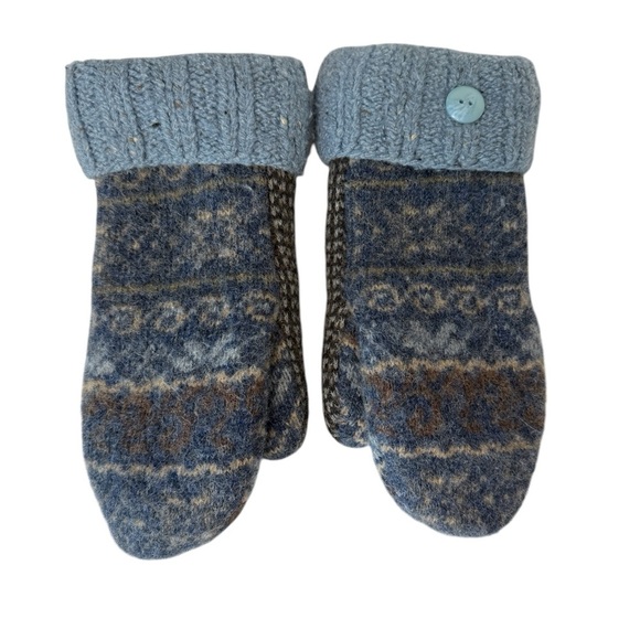 Handmade Mittens Upcycled Sweaters Recycled Wool or a Blend Fleece Lined OSFM - Picture 5 of 8
